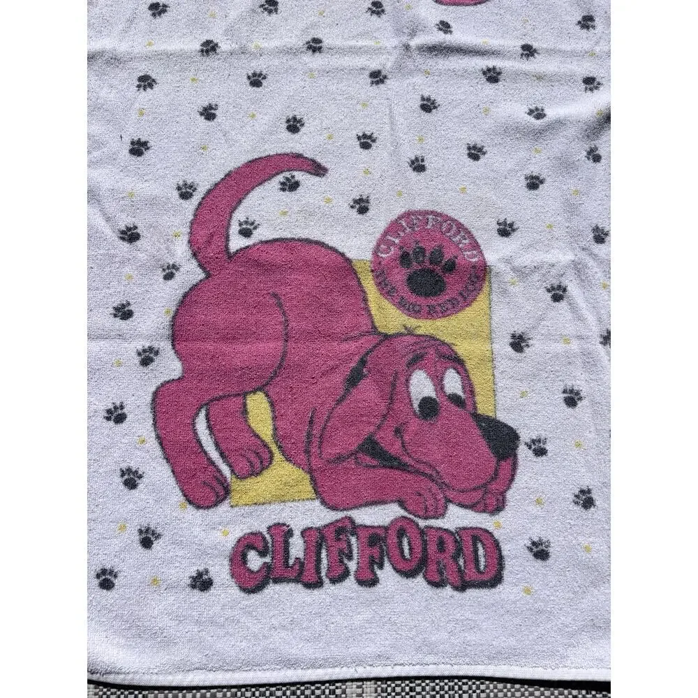Clifford the Big Red Dog Beach Towel 41x53 Scholastic Kids Cotton 2001 Y2K